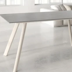 Mesa Nora blanca porcelánico