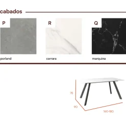 Mesa Nora negra porcelánico