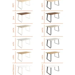 Mesa rectangular Denizi blanca