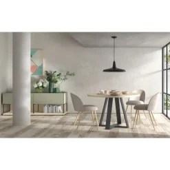 Mesa redonda cruz piedra