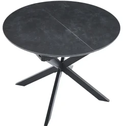 Mesa redonda extensible Ceramic negro
