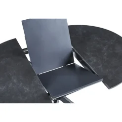 Mesa redonda extensible Ceramic negro