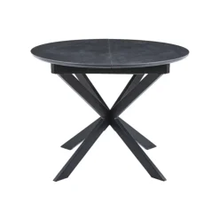 Mesa redonda extensible Ceramic negro