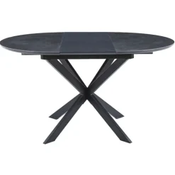 Mesa redonda extensible Ceramic negro