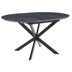 Mesa redonda extensible Ceramic negro