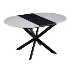 Mesa redonda extensible Ceramic blanco