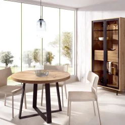 Mesa redonda extensible Nordic metal