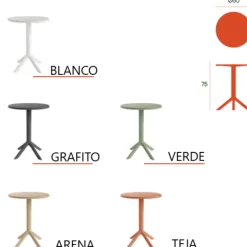 Mesa redonda terraza Coa