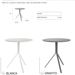 Mesa redonda terraza Joco