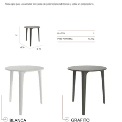 Mesa redonda terraza xara