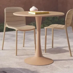 Mesa redonda tulipa de terraza Piccola