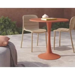 Mesa redonda tulipa de terraza Piccola