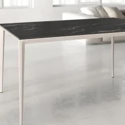 Mesa Vernon blanca porcelánico