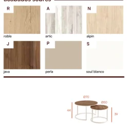 Mesas auxiliares redondas Mile blanca