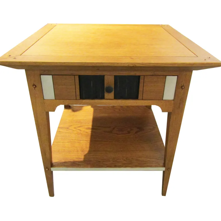 Mesita auxiliar vintage cajón