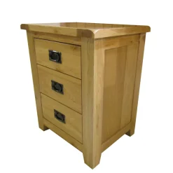 Mesita roble y hierro forjado