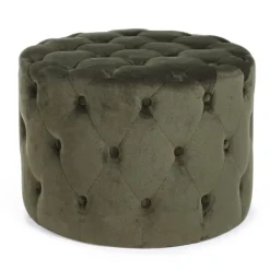 Puff terciopelo Reina redondo