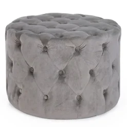 Puff terciopelo Reina redondo