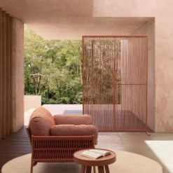 Separador ambientes biombo cuerdas