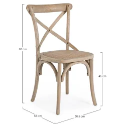 Silla de comedor Cruz Natural