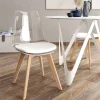 silla de comedor nórdica transparente