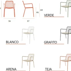 silla de terraza Caribe reposabrazos