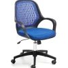 Silla giratoria Azul Napa