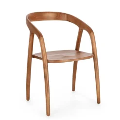 Silla Poe de madera de teca