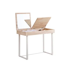 tocador de roble con espejo pretty