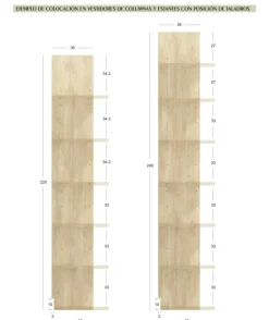 vestidor a medida Roble